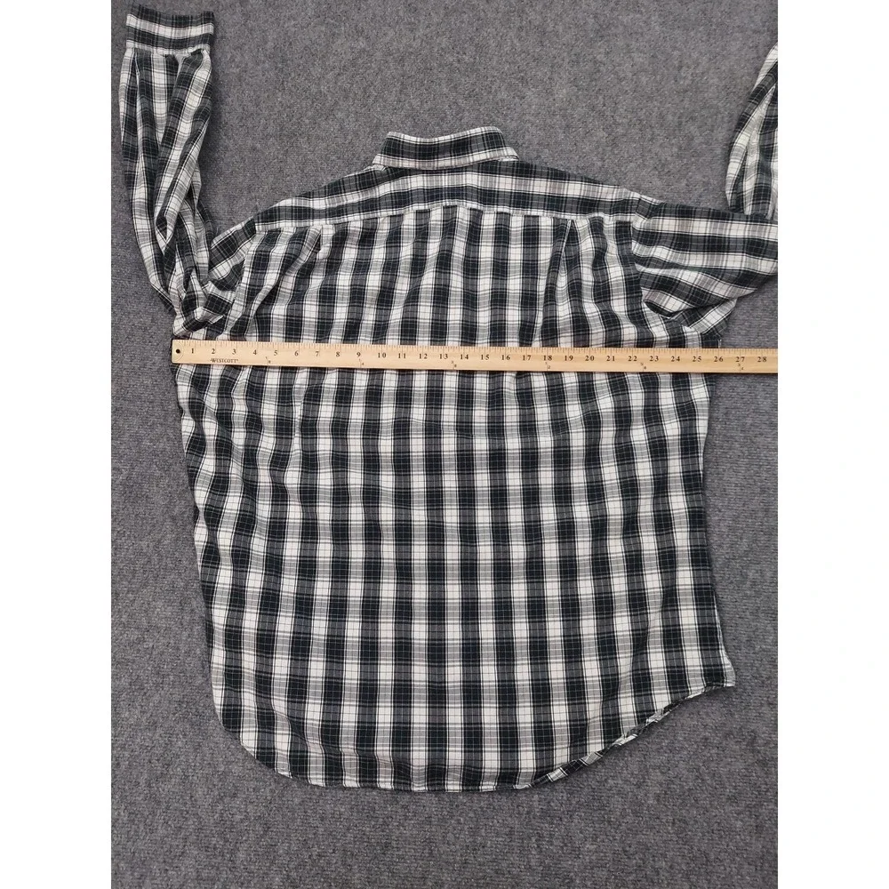 Polo Ralph Lauren Shirt Mens XL Blue Plaid‎ Classic Fit Button Down Long Sleeve